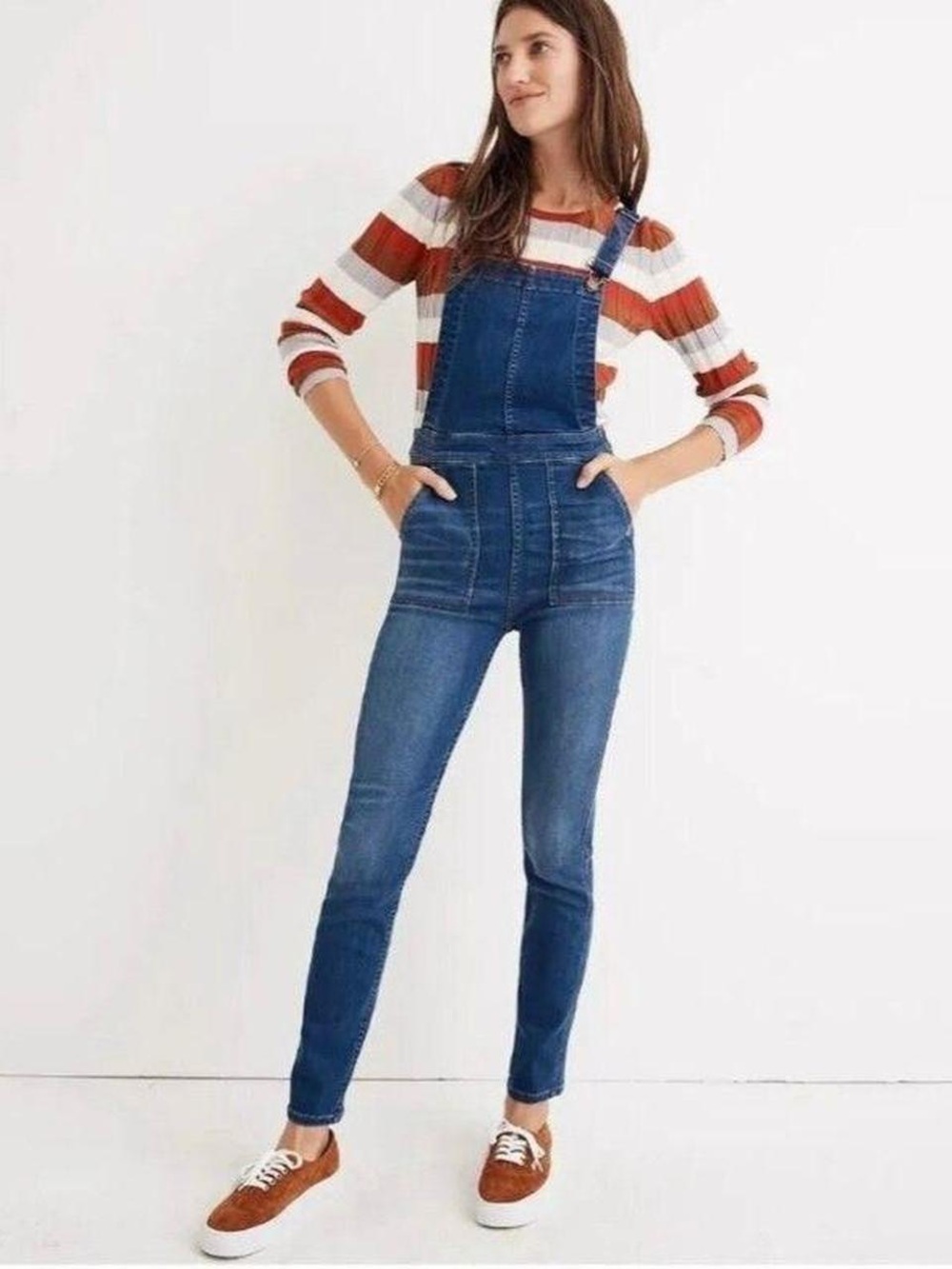 Madewell Skinny Overalls in Santiago Wash